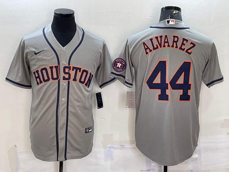 Men Houston Astros #44 Alvarez Grey Game Nike 2022 MLB Jerseys